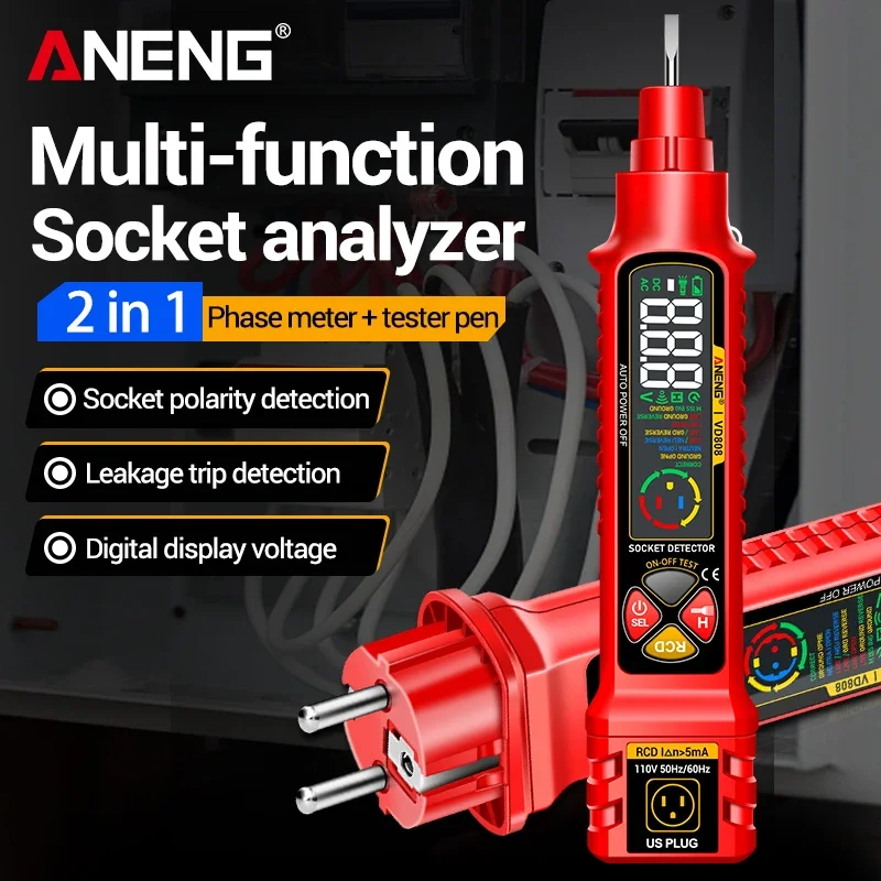 Circuit Breaker Finder - Cyfrowy analizator obwodów elektrycznych ANENG, tester