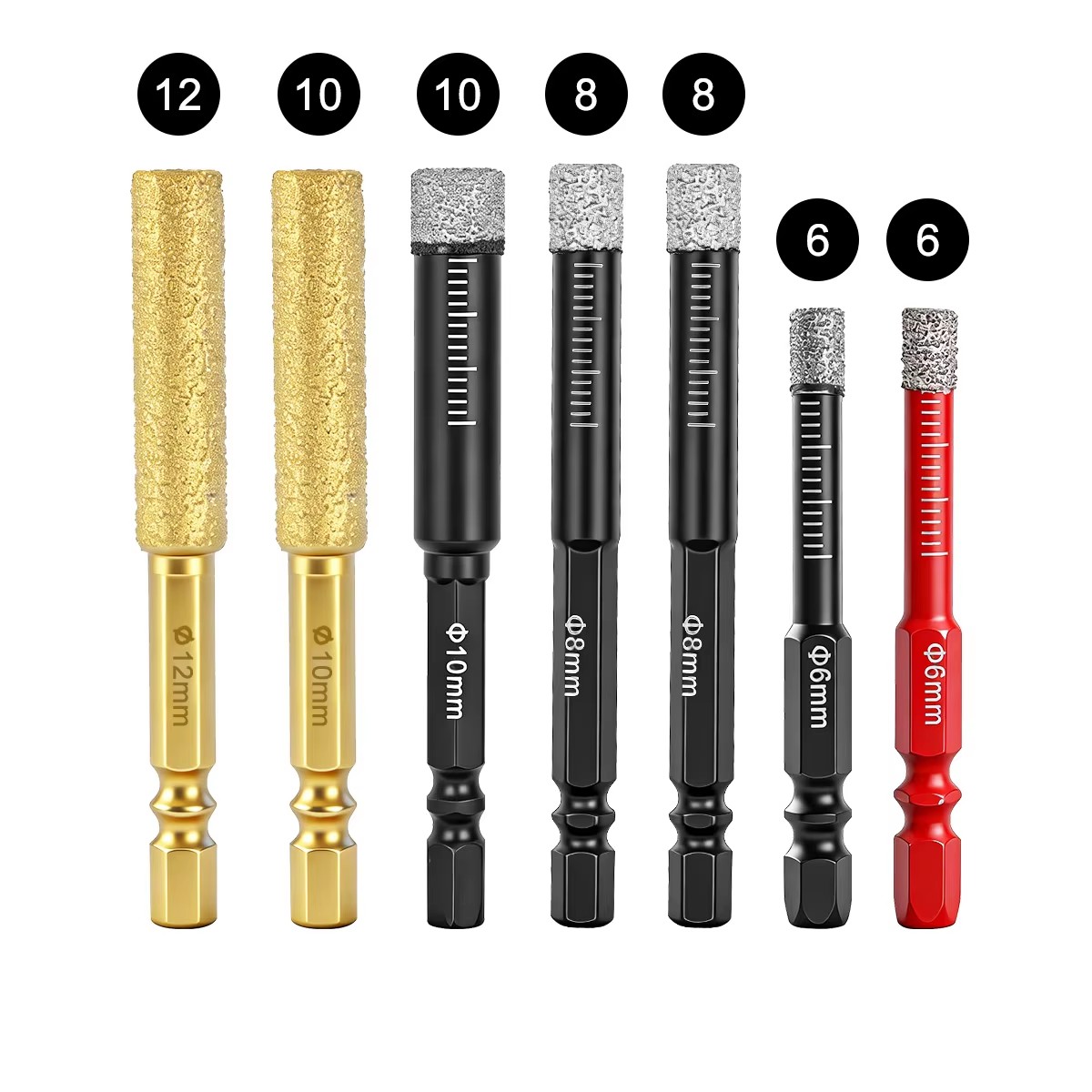 Drill Bit Set - ﻿ Zestaw 7 szt. wierteł koronowych