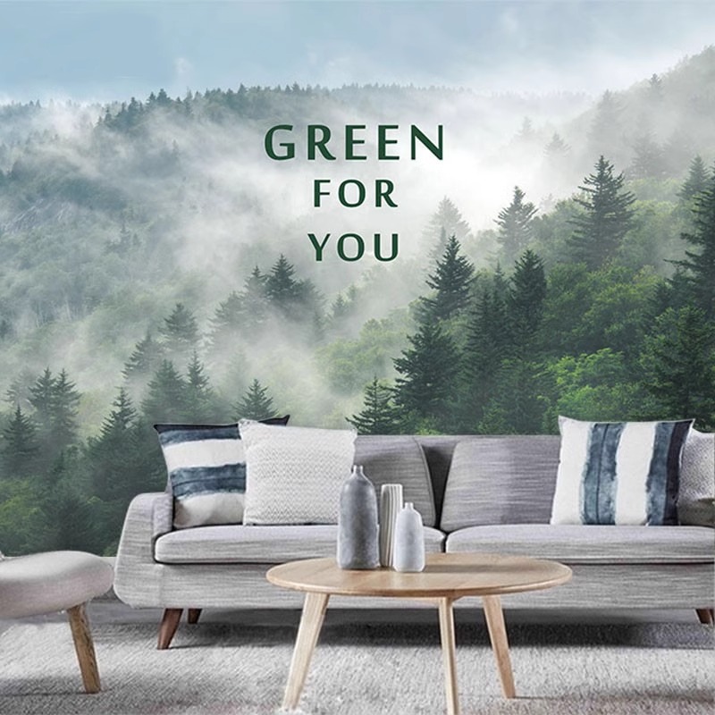 Tv Home Improvement - Niestandardowa fototapeta Misty Forest Tapeta do